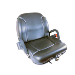Siège de chariot élévateur en PVC noir durable avec dispositifs de retenue des hanches
