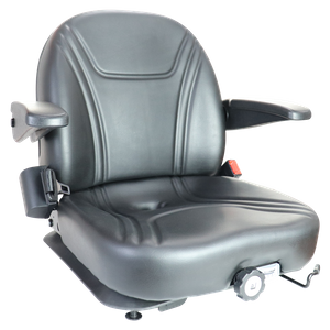 Siège de chariot élévateur en PVC noir avec trou de vidange d'eau